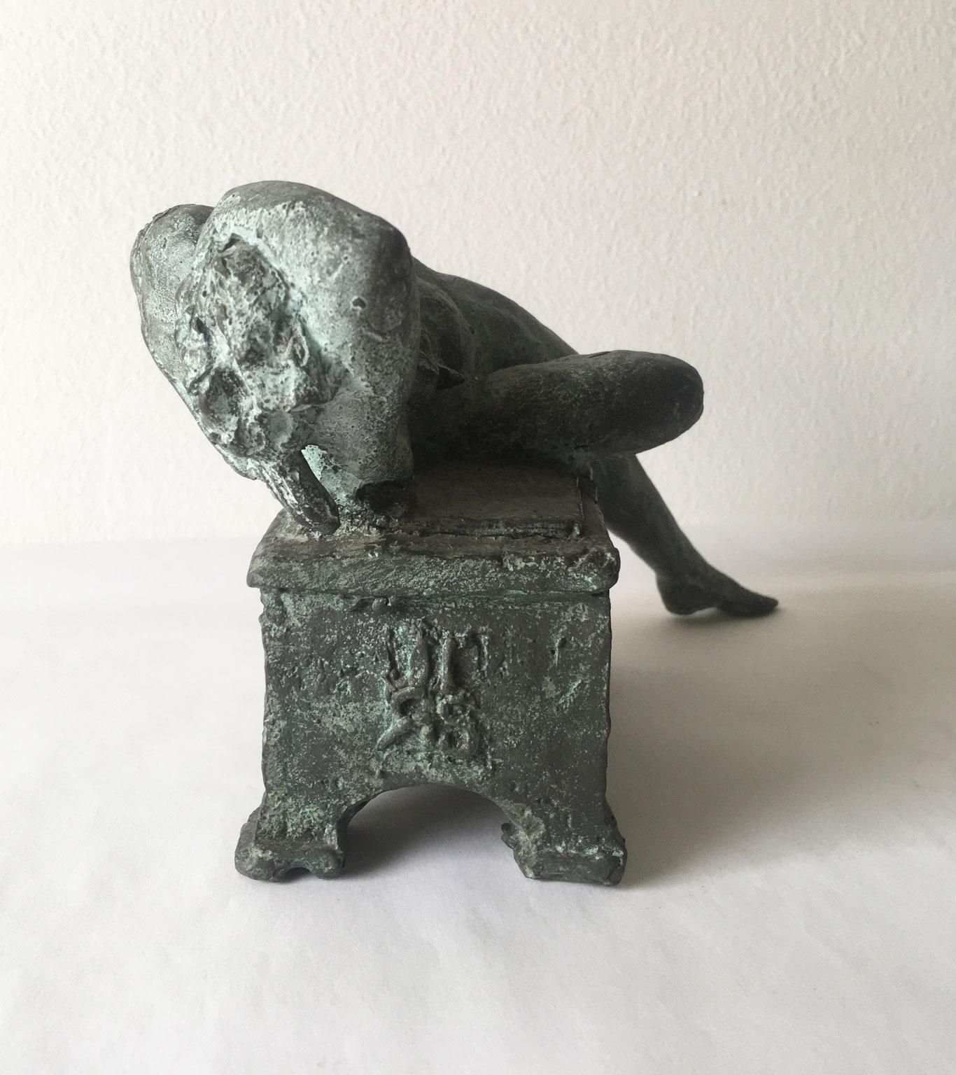 photo vinterior 2006 Italy Bronze Sculpture By Ugo Riva Con Gli Occhi Nelle Stelle