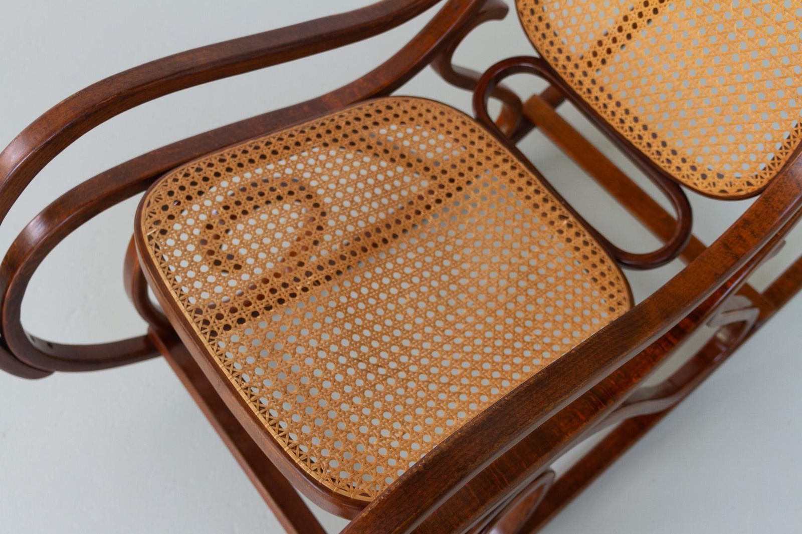 photo for sale Vintage Brown Bentwood Rocking Chair, 1950s