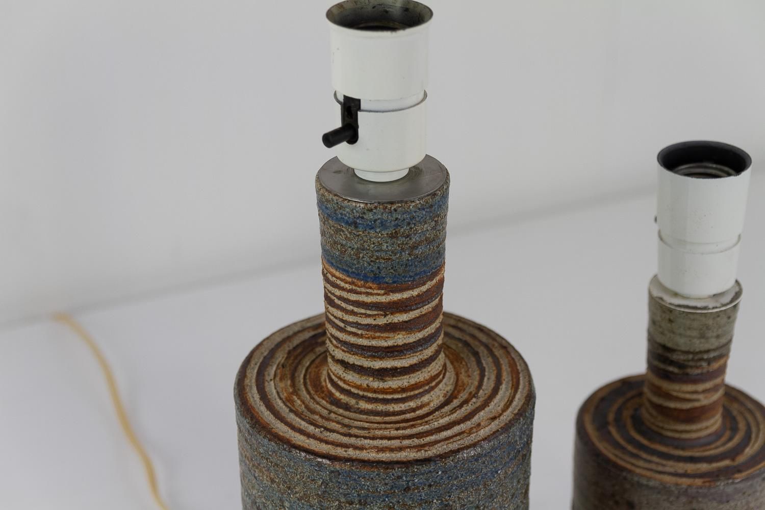 Danish Modern Tue Poulsen Ceramic Table Lamps, 1960s. Set Of 2. photo Lighting
