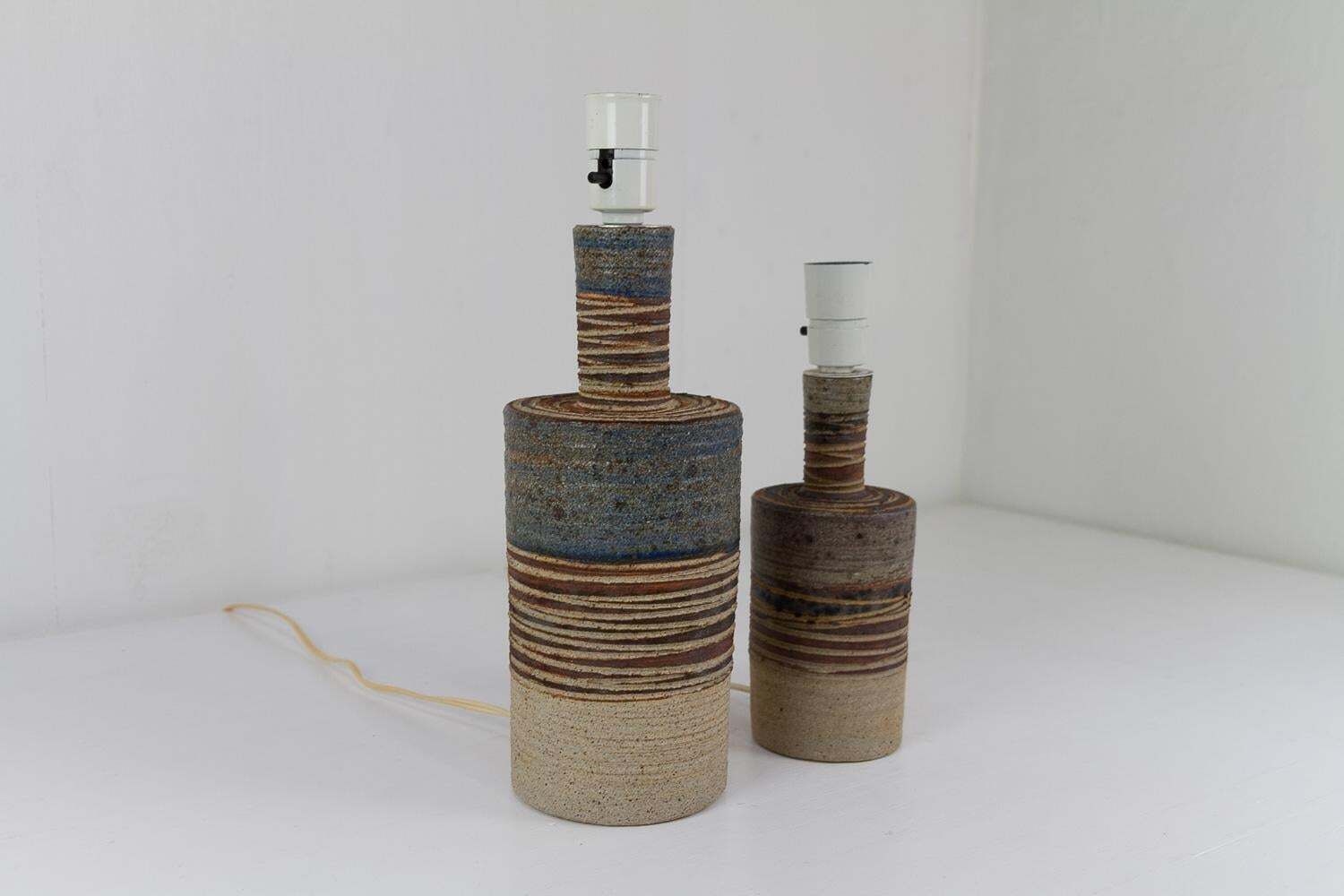 Danish Modern Tue Poulsen Ceramic Table Lamps, 1960s. Set Of 2. photo vinterior