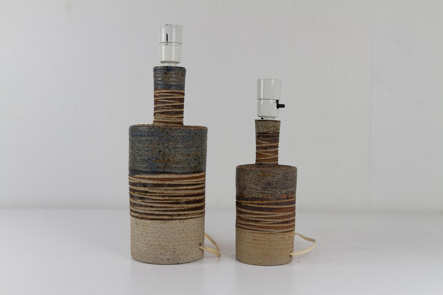 Danish Modern Tue Poulsen Ceramic Table Lamps, 1960s. Set Of 2. photo vintage