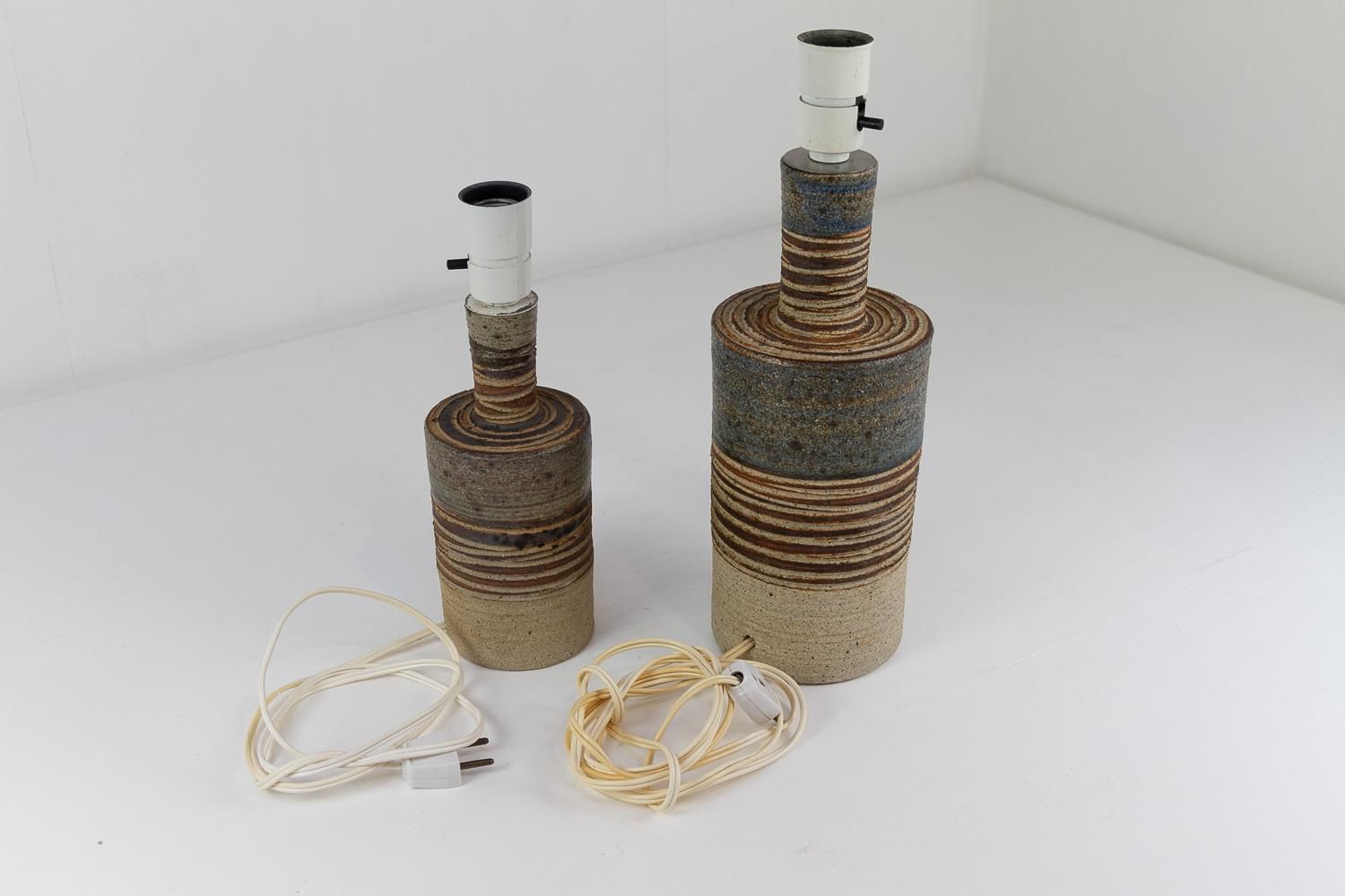 photo vintage Danish Modern Tue Poulsen Ceramic Table Lamps, 1960s. Set Of 2.