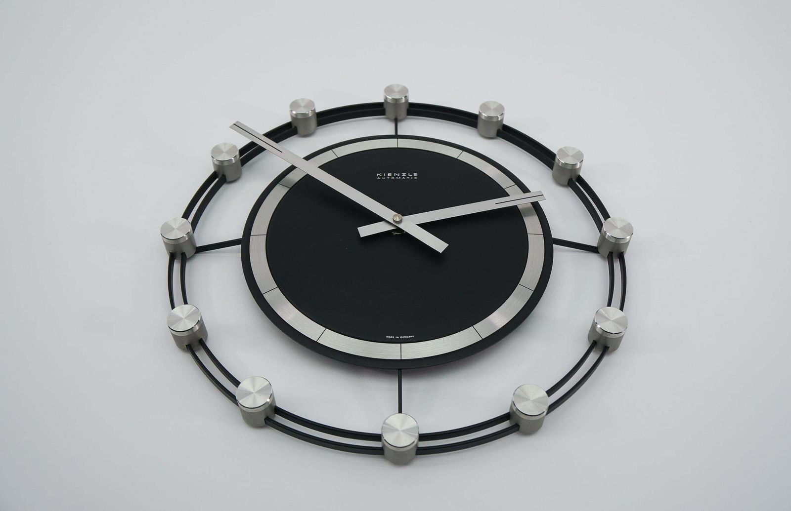 Space Age Sunburst Wall Clock By Kienzle Automatic In Aluminium, 1960s Germany photo furniture