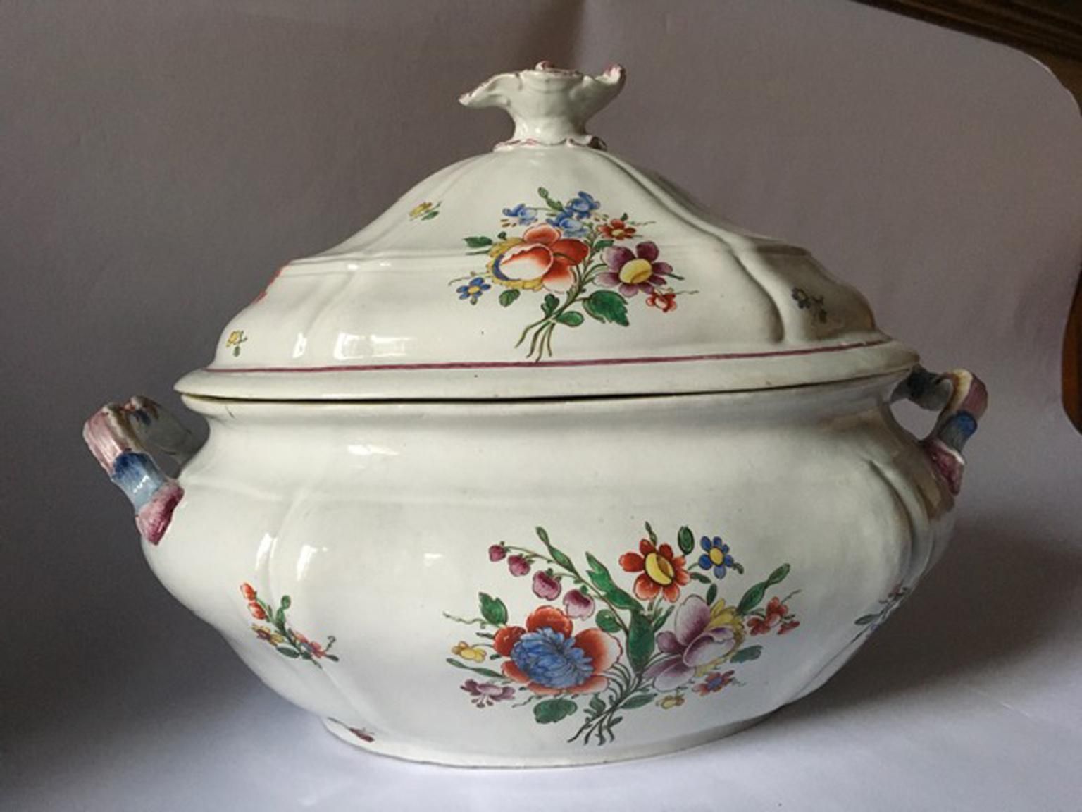 Italy Late 18th Century Porcelain Richard Ginori Doccia Soup Bowl photo Home Decor