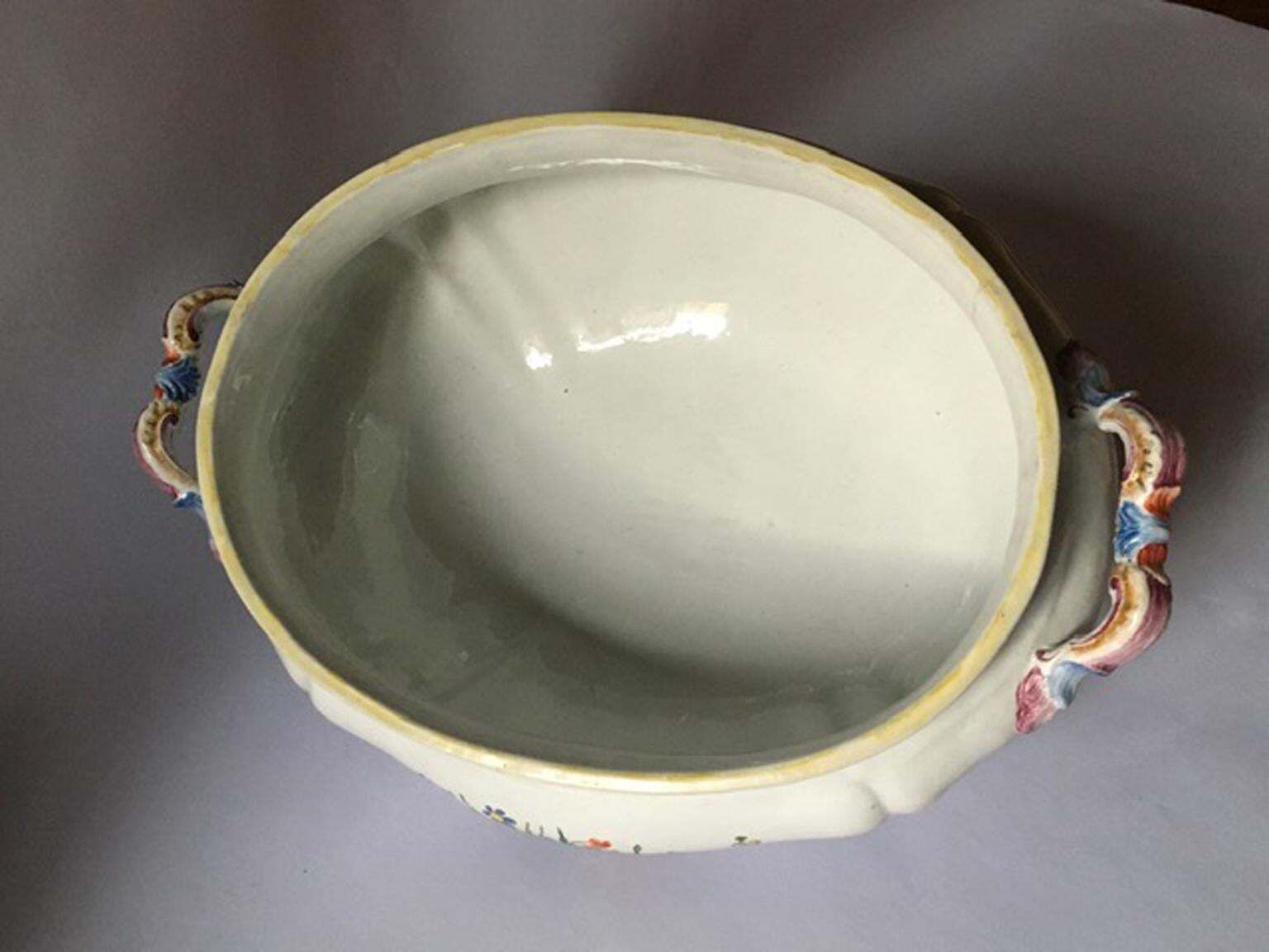 Home Decor Italy Late 18th Century Porcelain Richard Ginori Doccia Soup Bowl photo