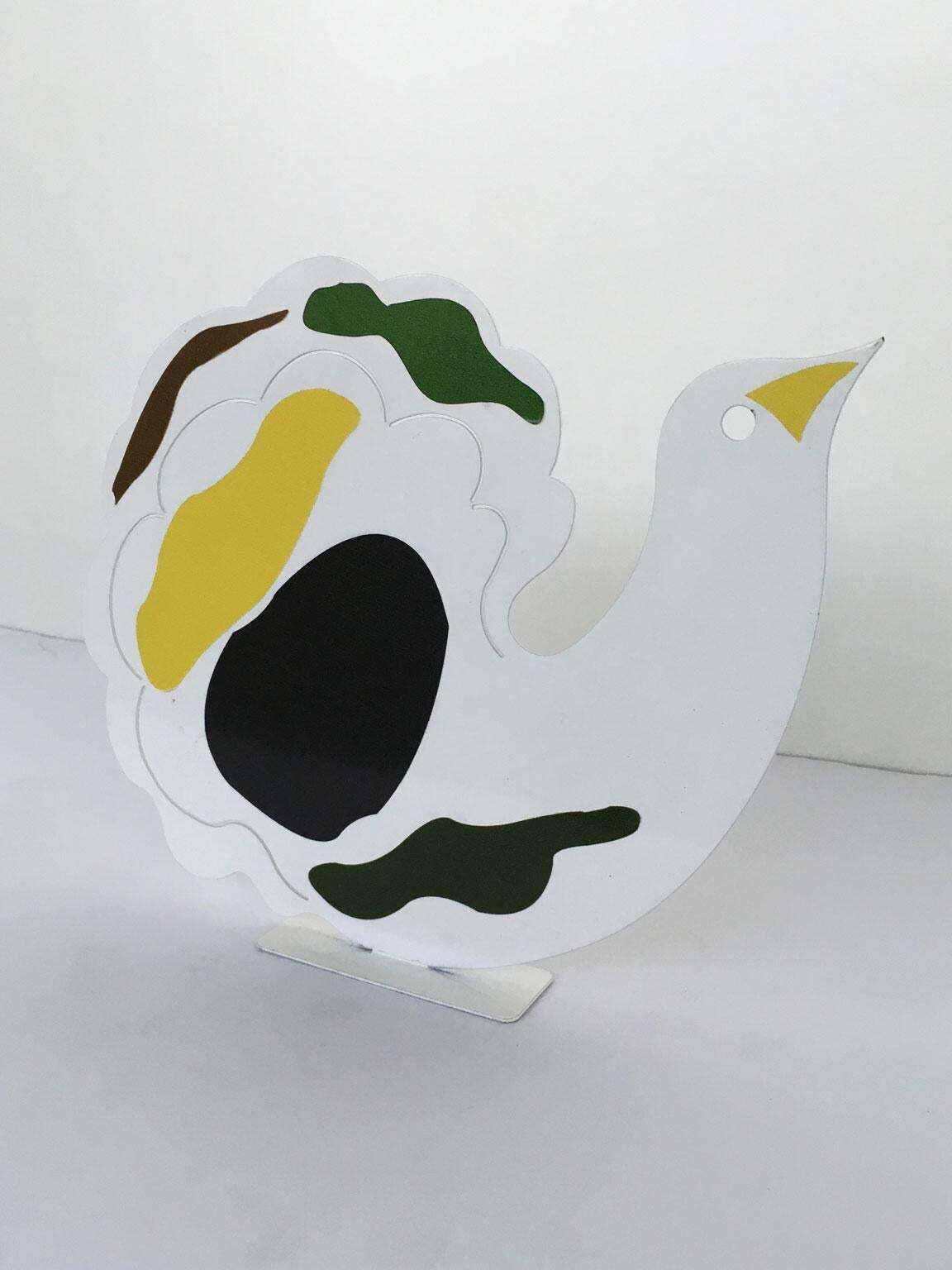Italy 1980 Riccardo Dalisi White Metal Painted Sculpture Nuvolella photo vinterior