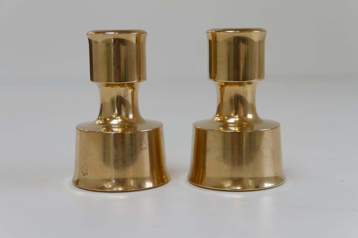 Mid Century Danish Brass Candleholders By Jens Quistgaard,  1960s. Set Of 2. photo furniture