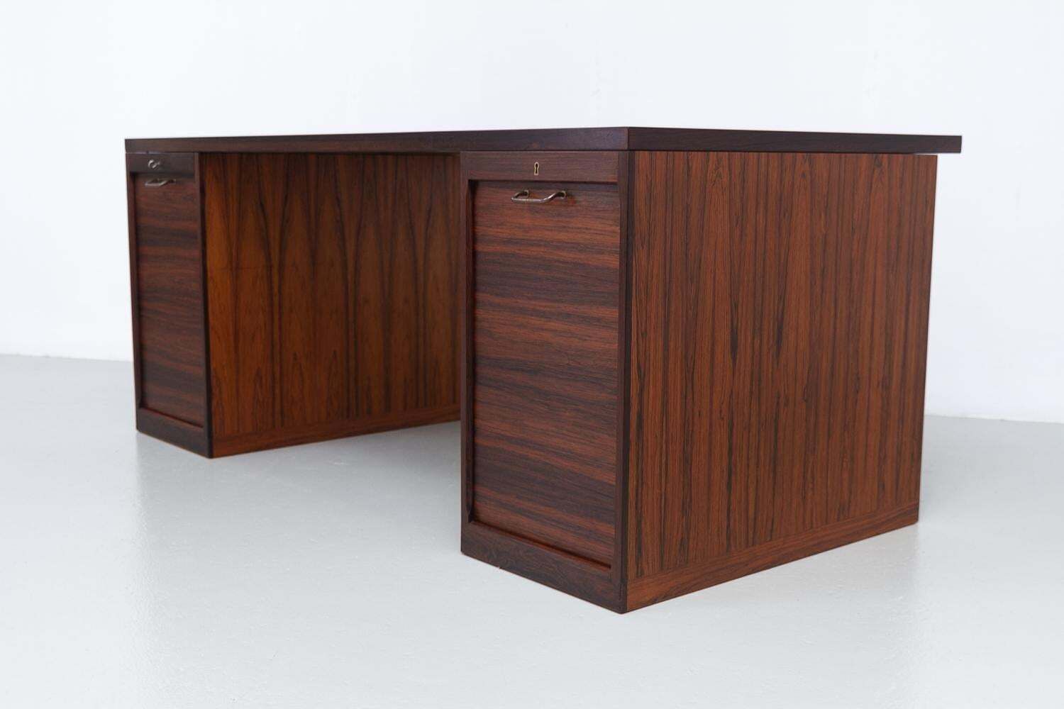 3059.0 Danish Rosewood Desk With Tambour Doors By Hans J. Wegner, 1950s. photo