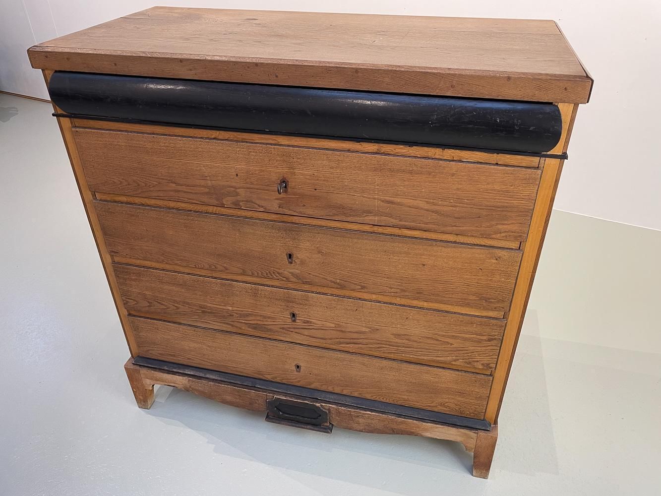 photo for sale Antique Danish Oak Chest Of Drawers, Ca. 1800.