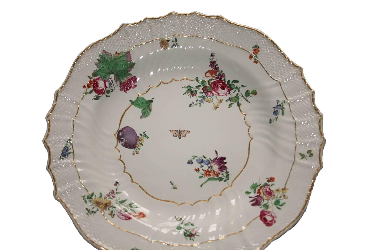 Italy Richard Ginori Mid 18th Century Porcelain Set 8 Dishes Floral Design photo vinterior