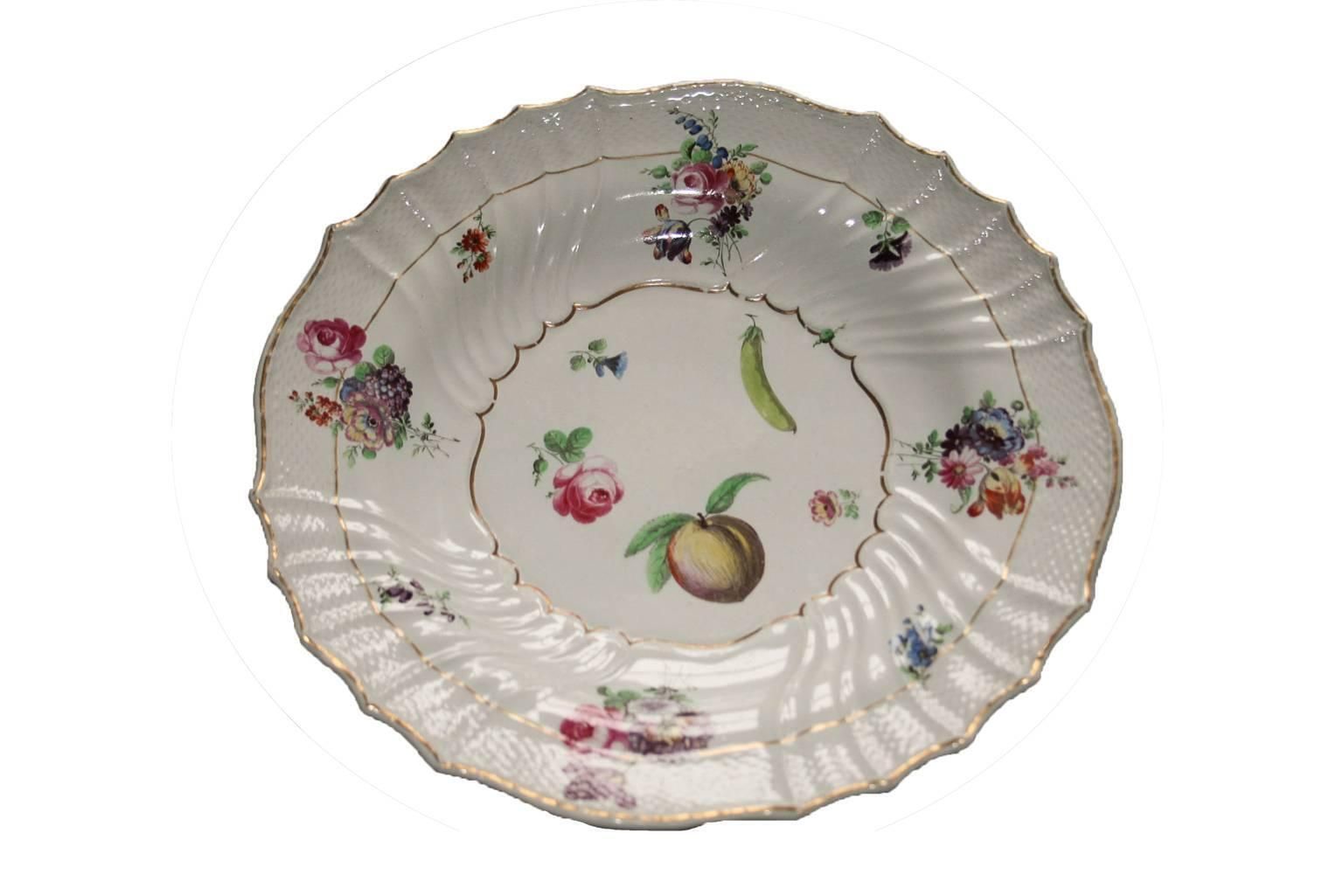 Italy Richard Ginori Mid 18th Century Porcelain Set 8 Dishes Floral Design photo vintage