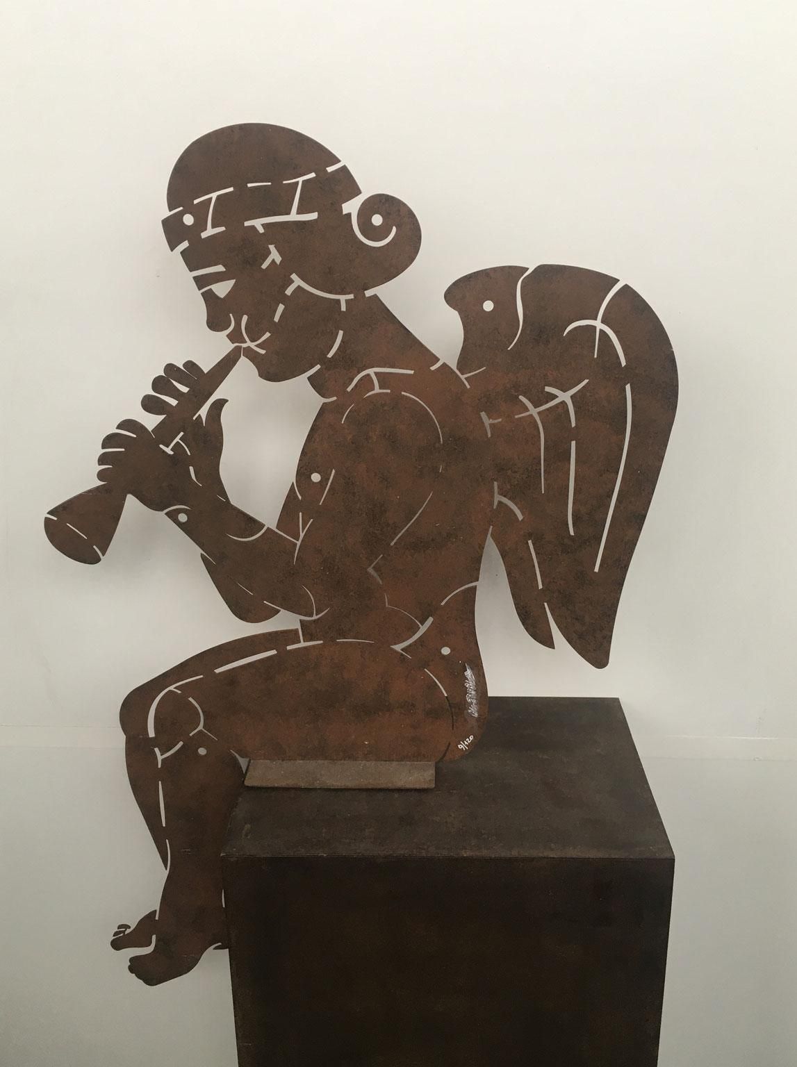 Italy 1980 Post Modern Abstract Sculpture Bruno Chersicla Cherubino Ruggine photo Art