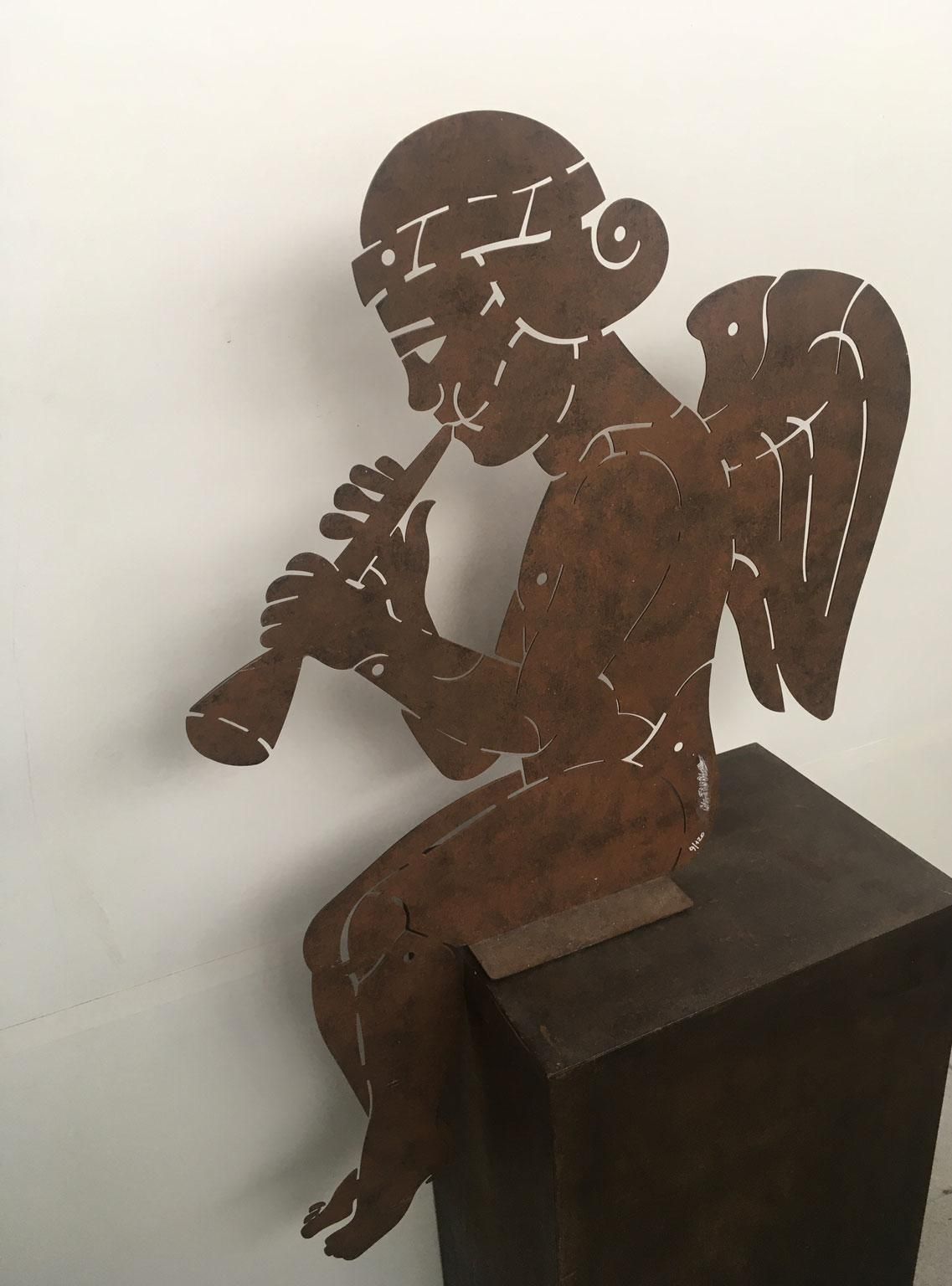 Italy 1980 Post Modern Abstract Sculpture Bruno Chersicla Cherubino Ruggine photo 622.0