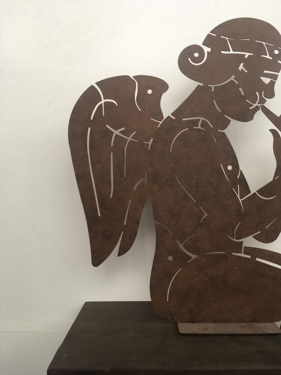 photo furniture Italy 1980 Post Modern Abstract Sculpture Bruno Chersicla Cherubino Ruggine