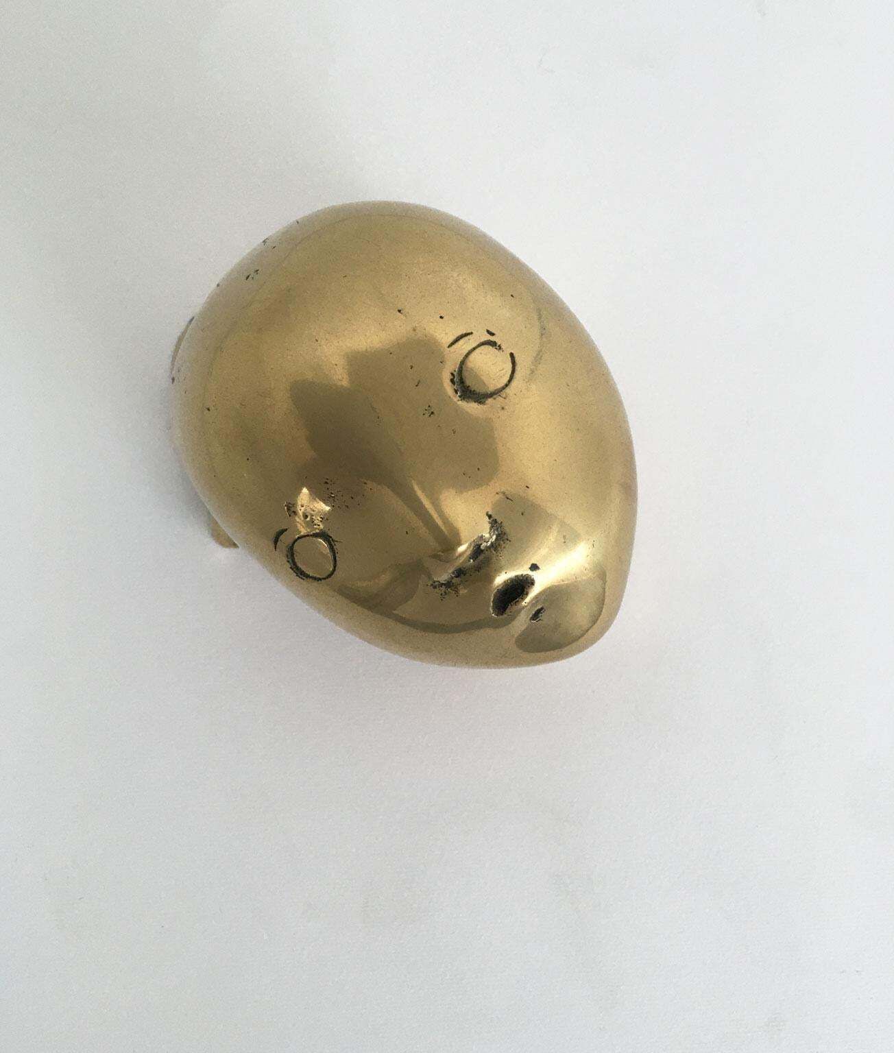1980 Italy Bronze Abstract Sculpture Piero Perin Testa Head photo furniture