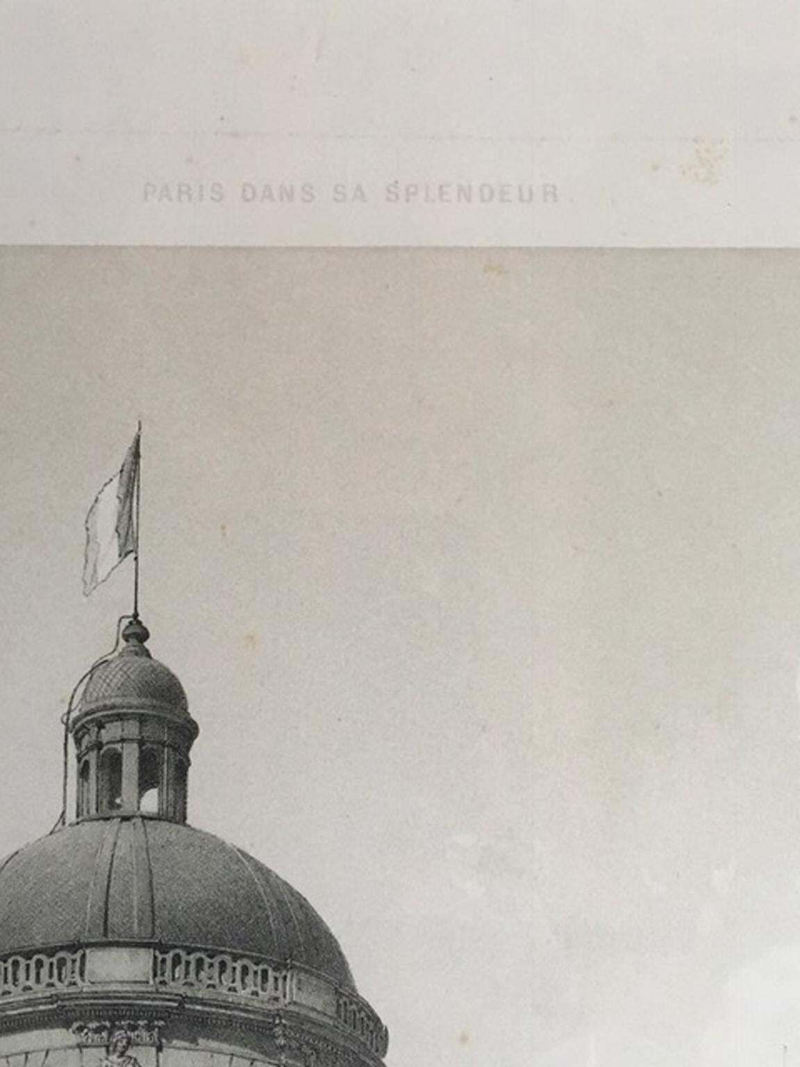 photo vintage France Mid 19th Century Paris Black And White Print On Paper
