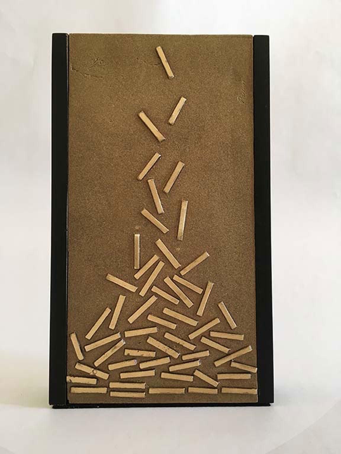Italy 1990 Post Modern Bronze Abstract Sculpture By Beppe Bonetti photo for sale