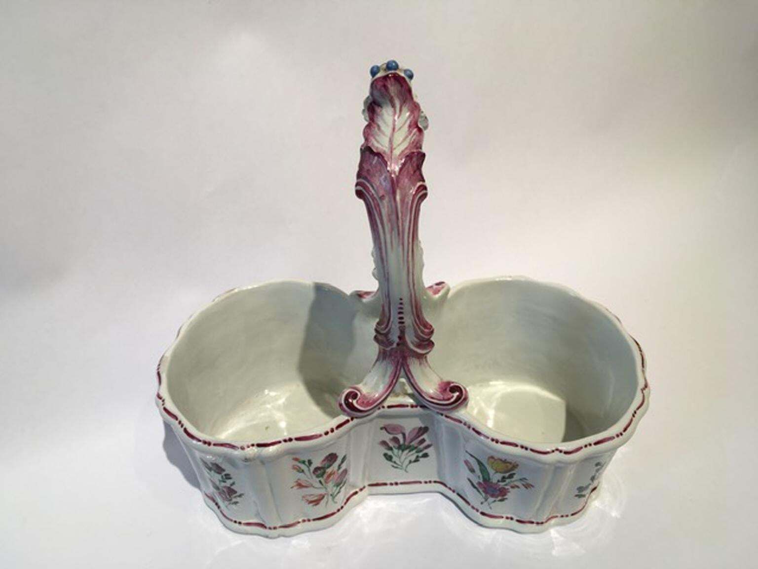 Italy 18th Century Richard Ginori Porcelain Cruet With Floral Drawings photo furniture