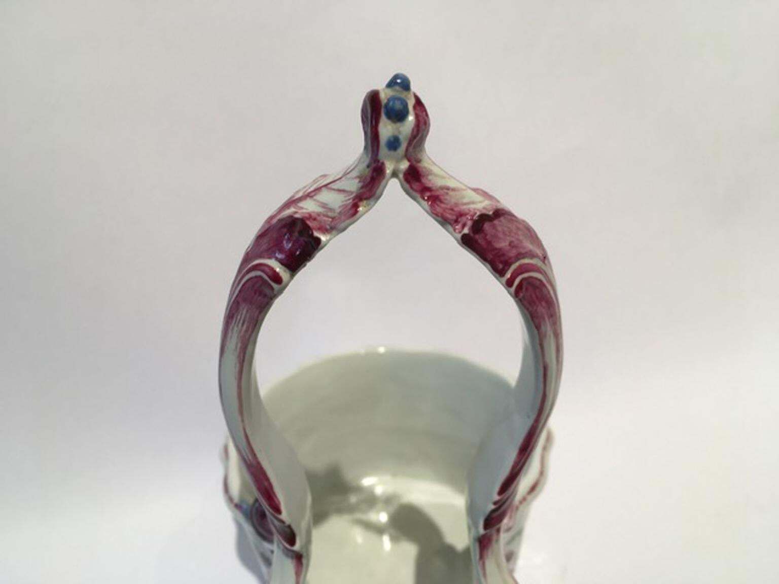 Italy 18th Century Richard Ginori Porcelain Cruet With Floral Drawings photo 1020.0