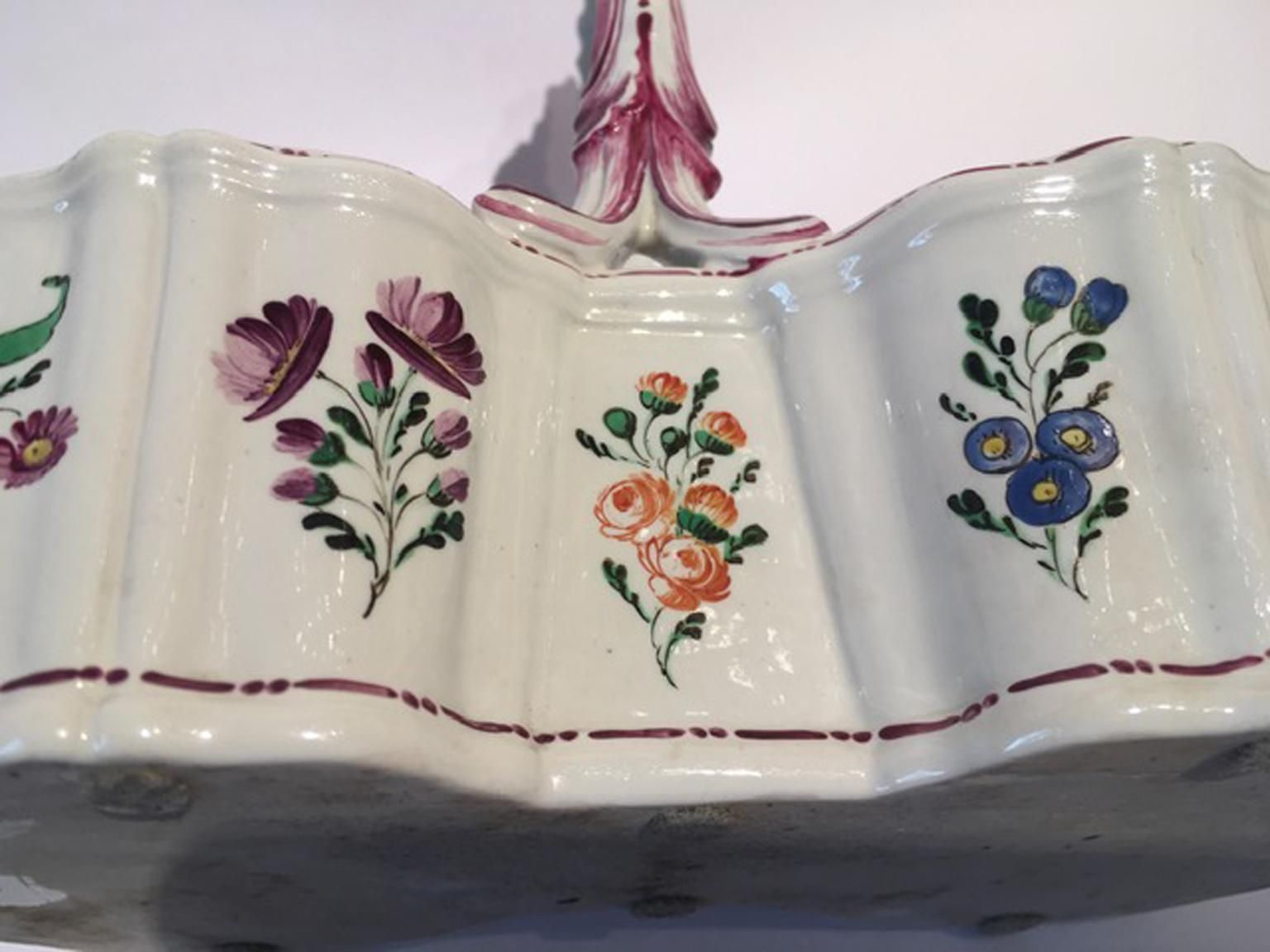 photo for sale Italy 18th Century Richard Ginori Porcelain Cruet With Floral Drawings