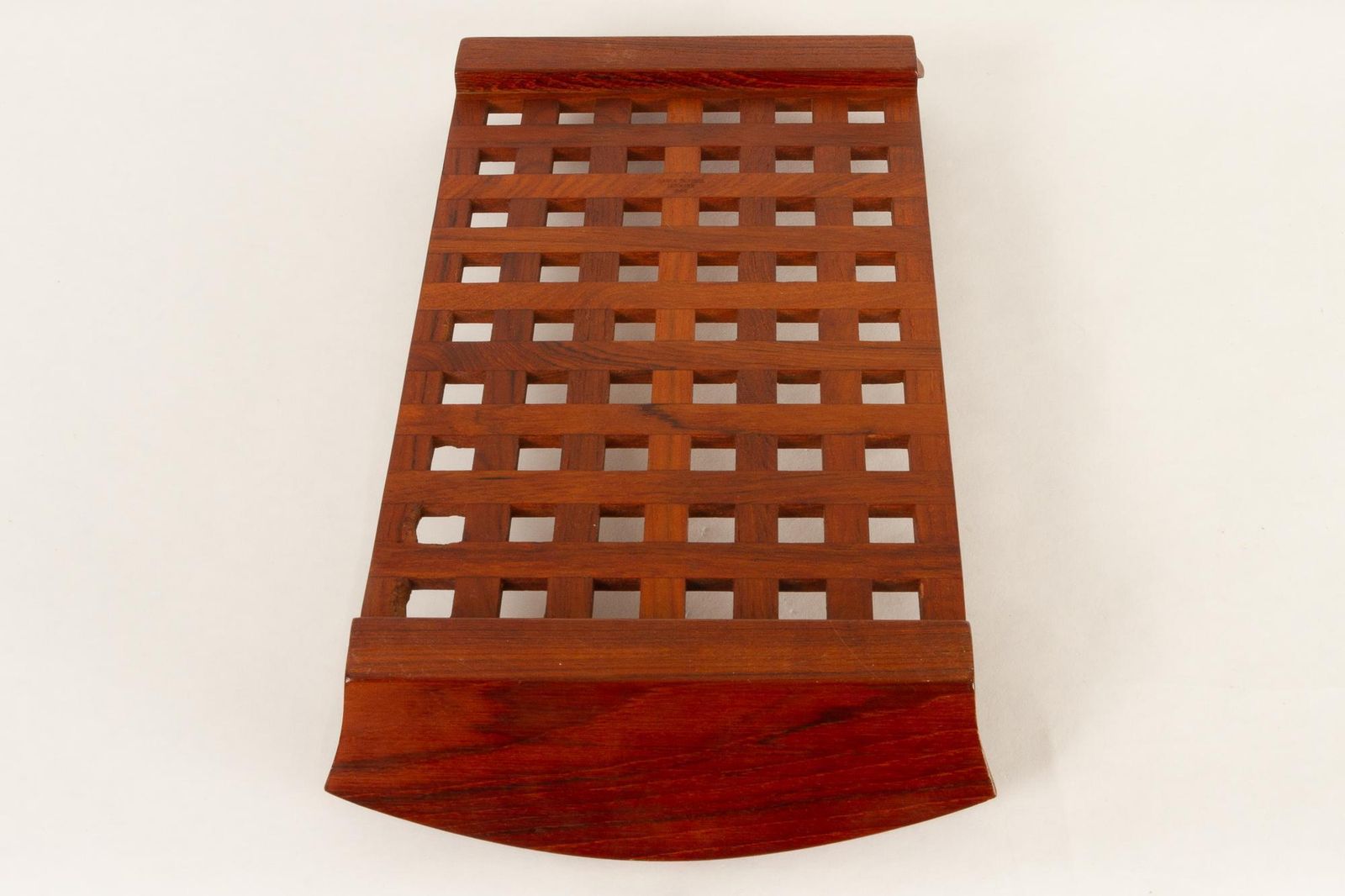 photo vinterior Vintage Danish Teak Tray With Glass Bowls By Jens Harald Quistgaard, 1960s
