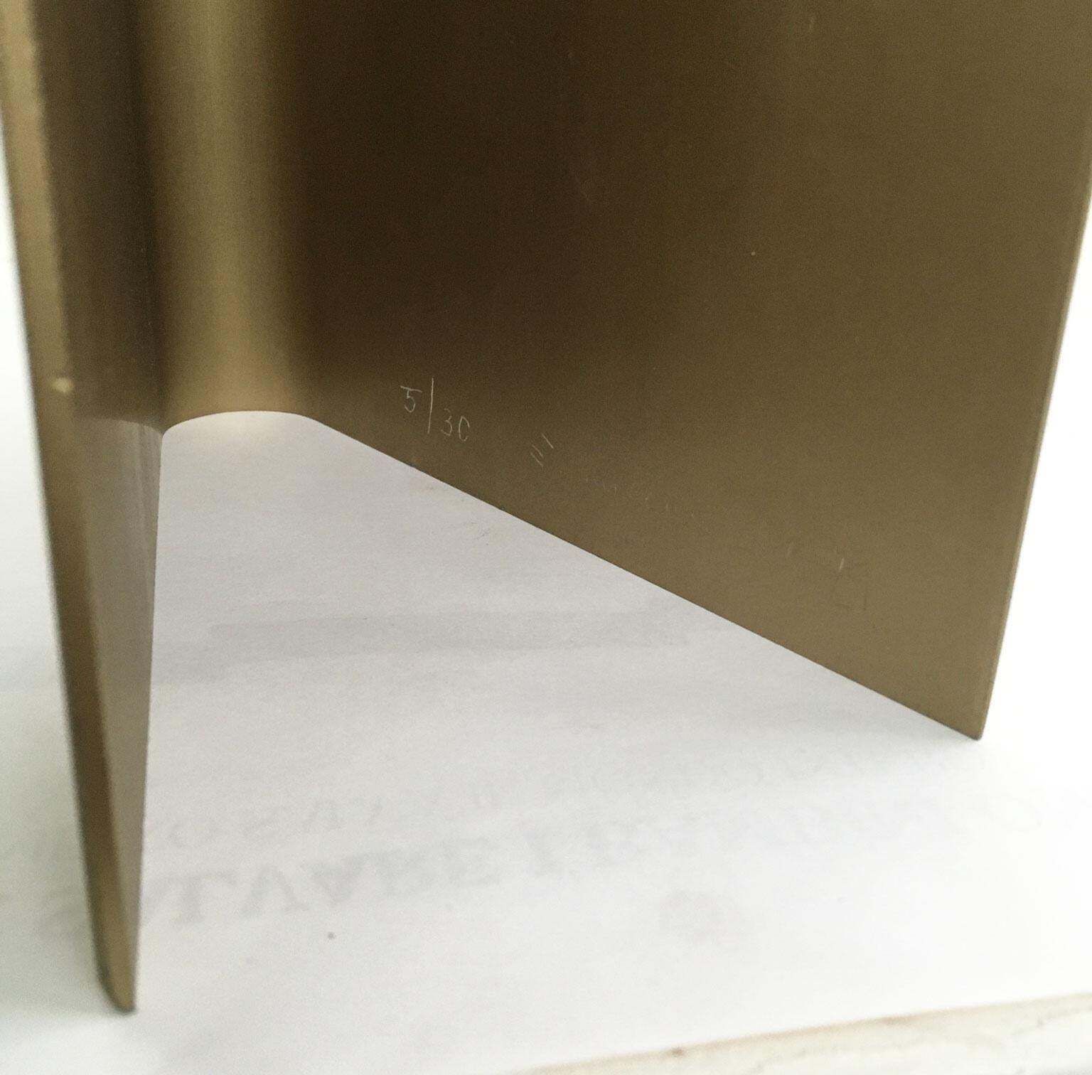 photo for sale 1970 Italy Aluminun Abstract Sculpture Eugenio Miccini Ex Libris