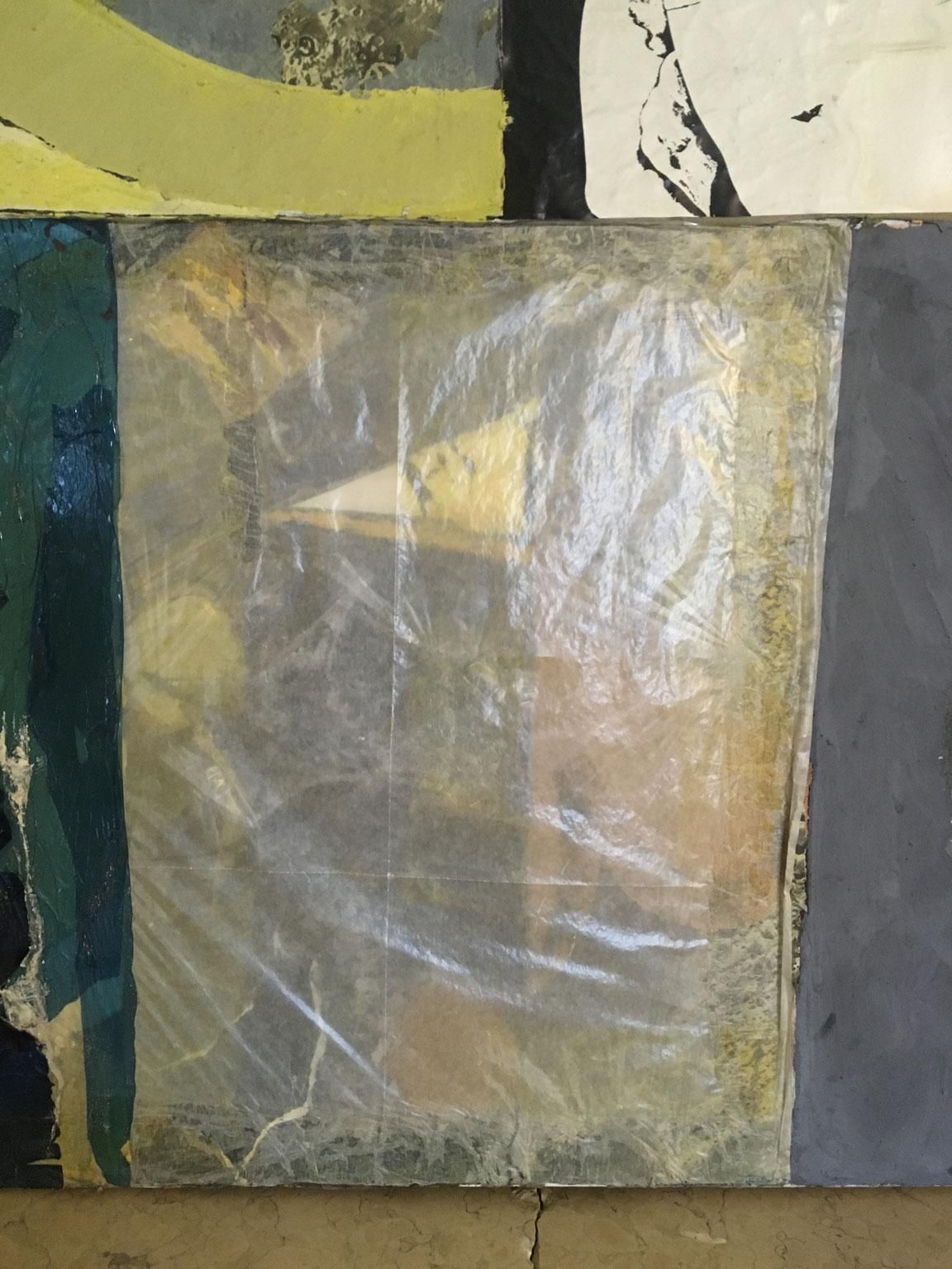 1963.0 1960 Italy Abstract Painting On Canvas And Mix Media Collage By Ermete Lancini photo