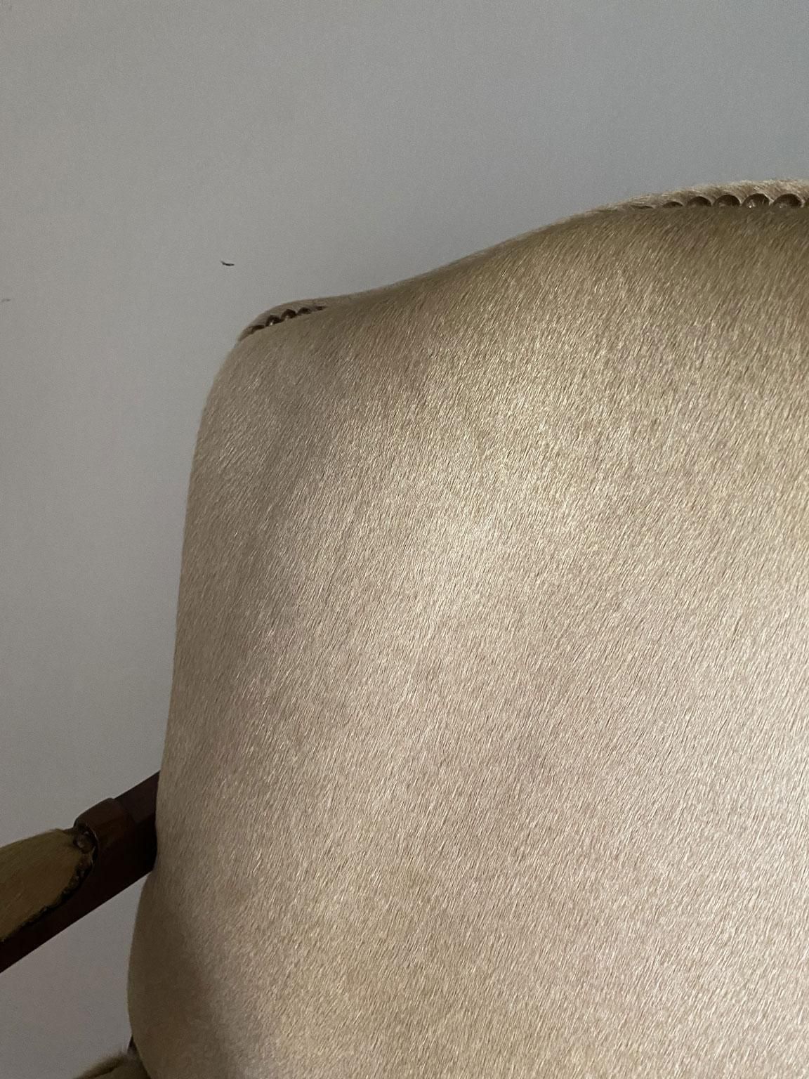 photo buy 1990 Italy Postmodern Blond Cow Leather Armachair