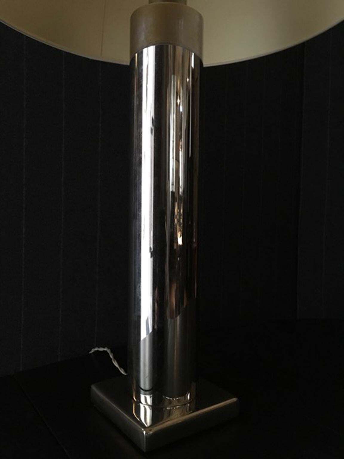 photo furniture Contemporary Metal Chrome Italian Vintage Modern Minimalist Style Table Lamp