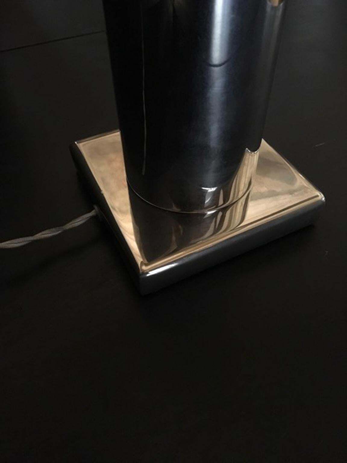 photo vinterior Contemporary Metal Chrome Italian Vintage Modern Minimalist Style Table Lamp