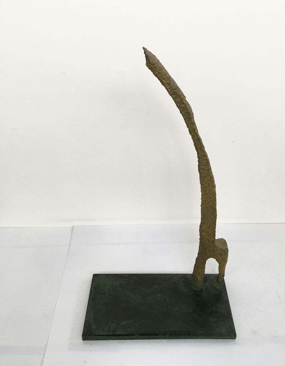 1970 Italy Bronze Abstract Sculpture By Urano Palma Omaggio A Giacometti photo for sale