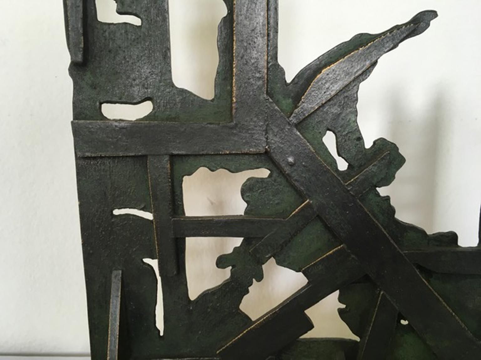 Italy 1980 Abstract Sculpture By Nevio De Luca photo vintage