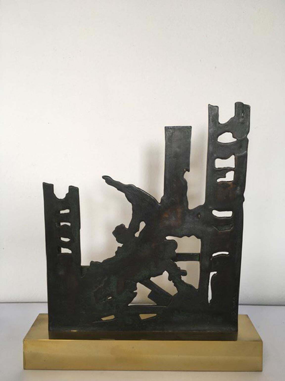 photo vintage Italy 1980 Abstract Sculpture By Nevio De Luca