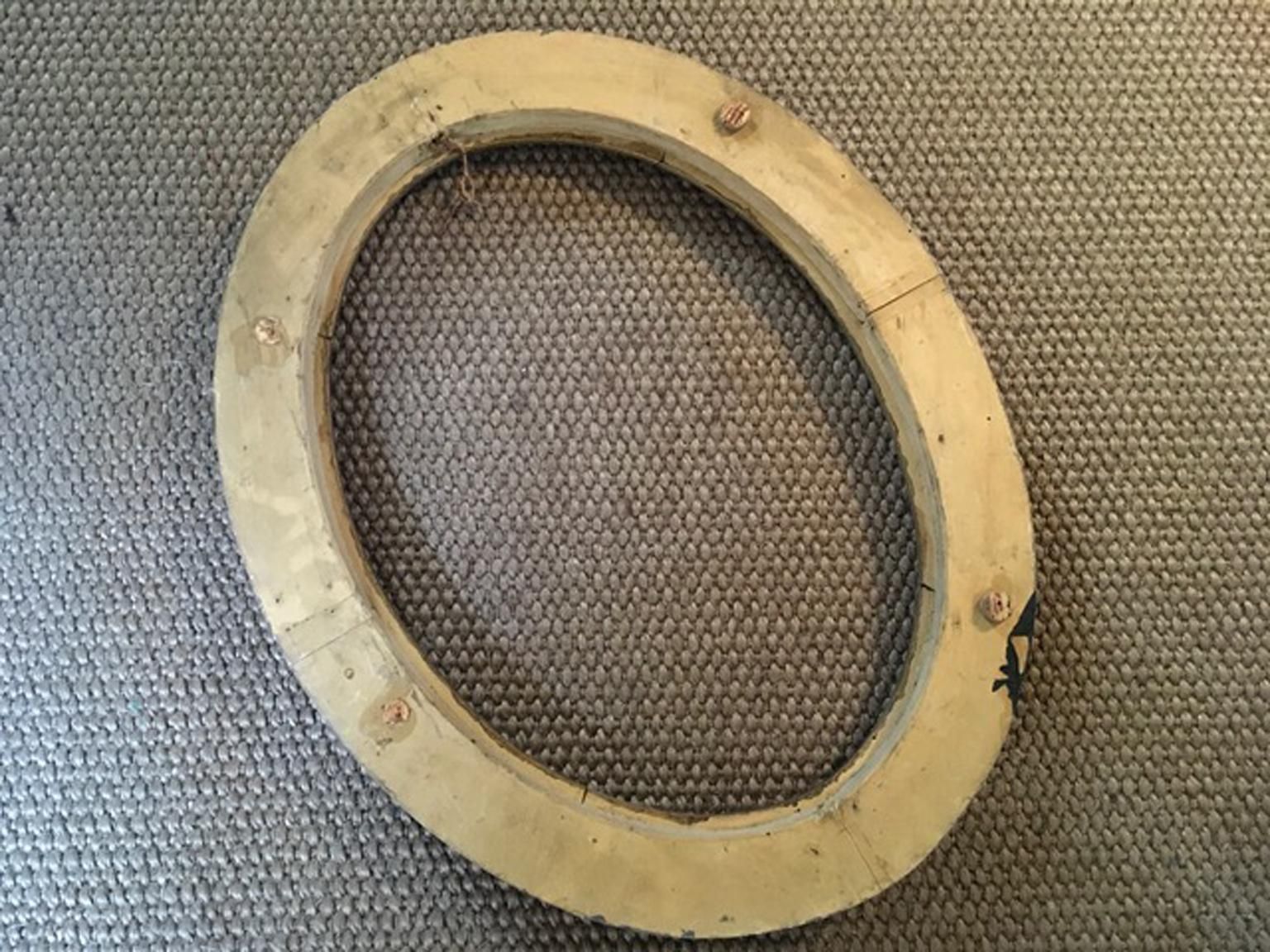 Italy Early 19th Century Neoclassical Oval Hand Made Grey And Gold Wood Frame photo vinterior