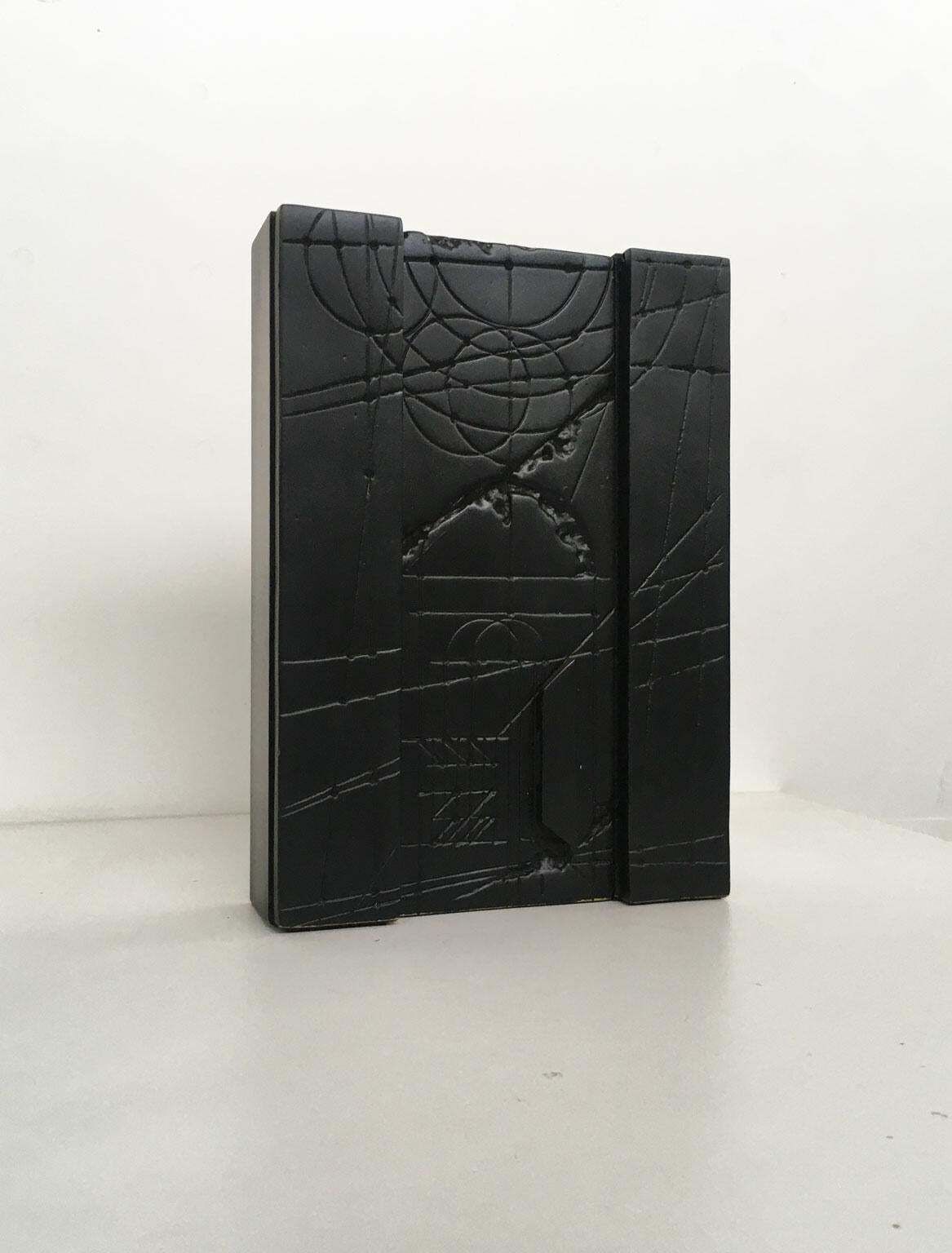 Art 1980 Italy Walter Valentini Bronze Abstract Sculpture City Of The Sun photo