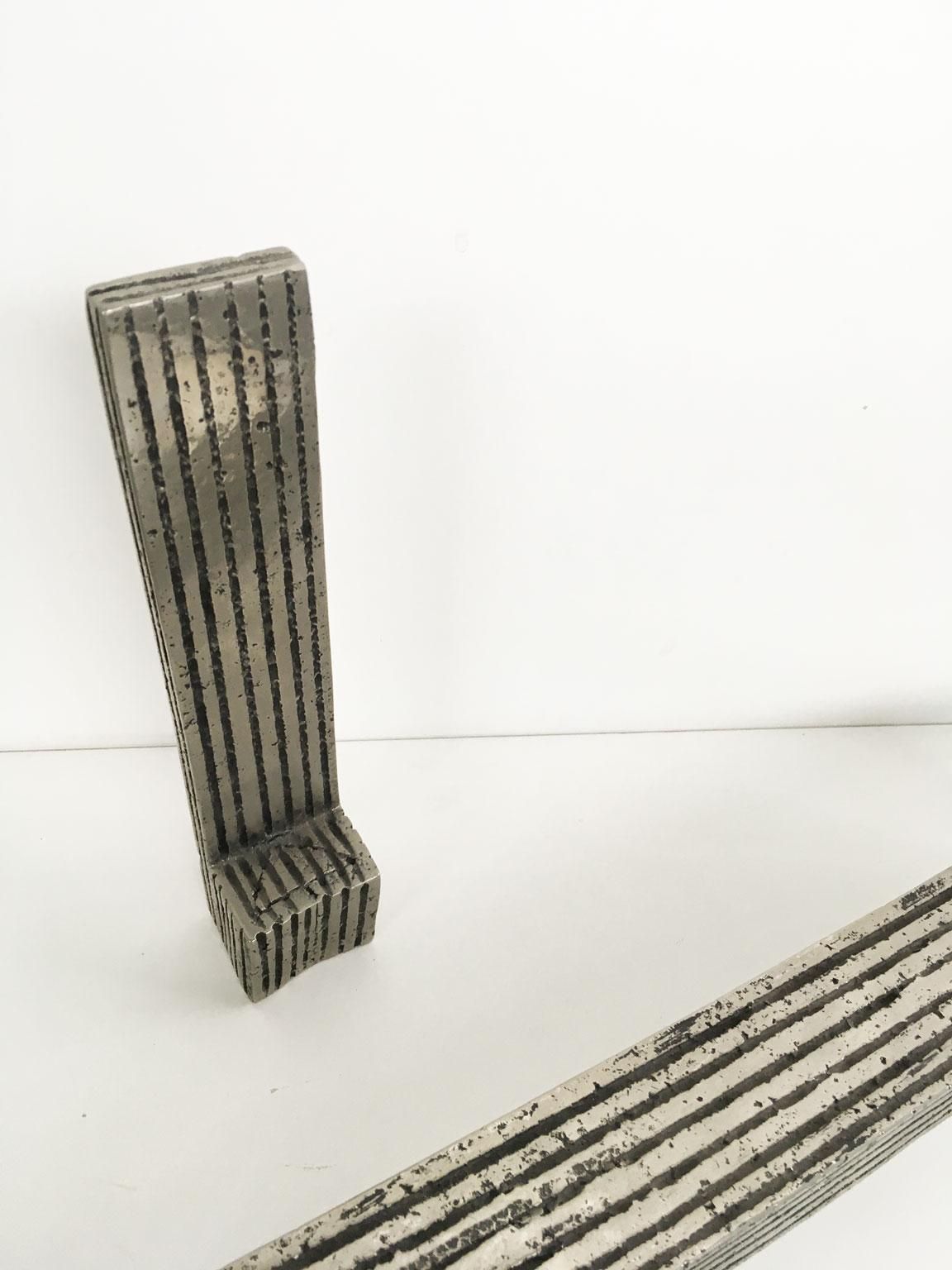 photo furniture 1980 Italy Bronze Abstract Sculpture Urano Palma Tavolo Del Politico E Sedia