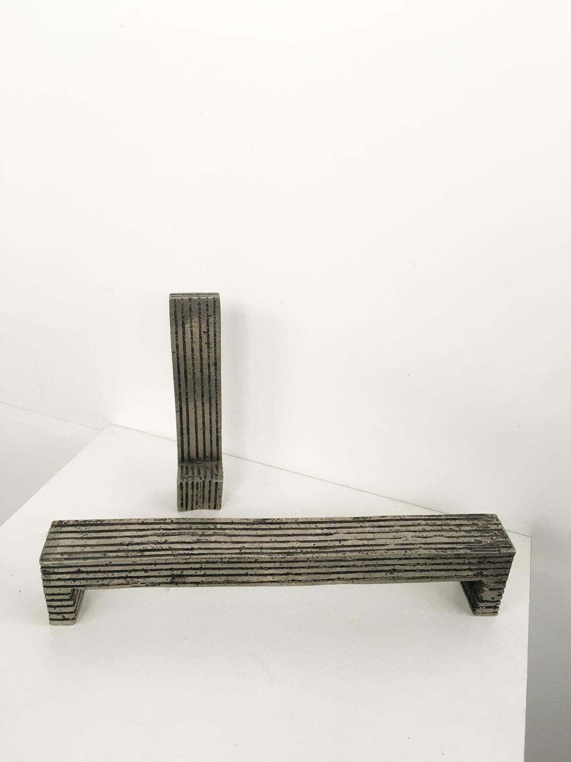 Art 1980 Italy Bronze Abstract Sculpture Urano Palma Tavolo Del Politico E Sedia photo