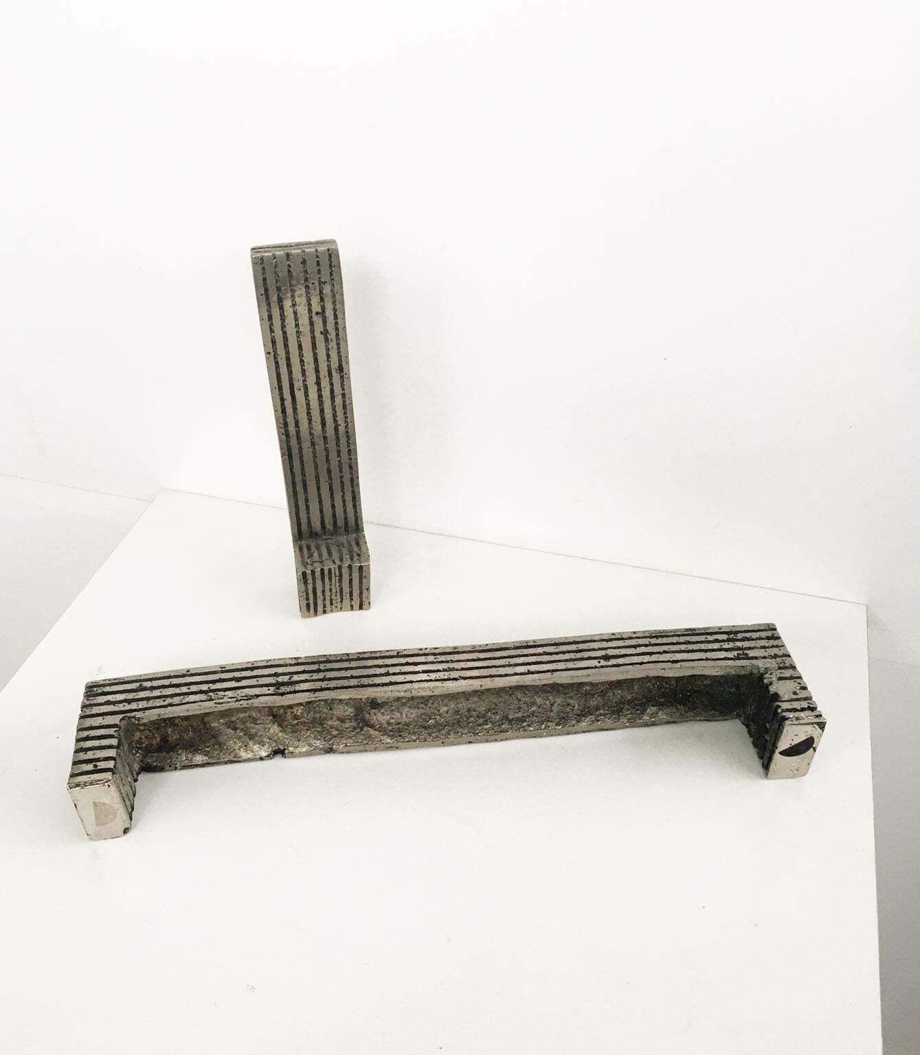 photo vinterior 1980 Italy Bronze Abstract Sculpture Urano Palma Tavolo Del Politico E Sedia