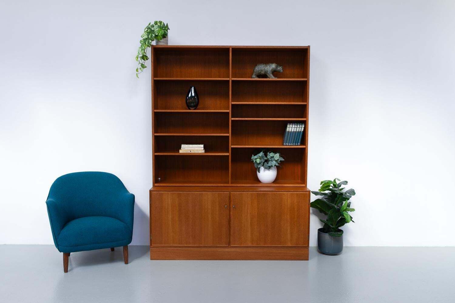 photo for sale Danish Modern Teak Bookcase, 1960s.