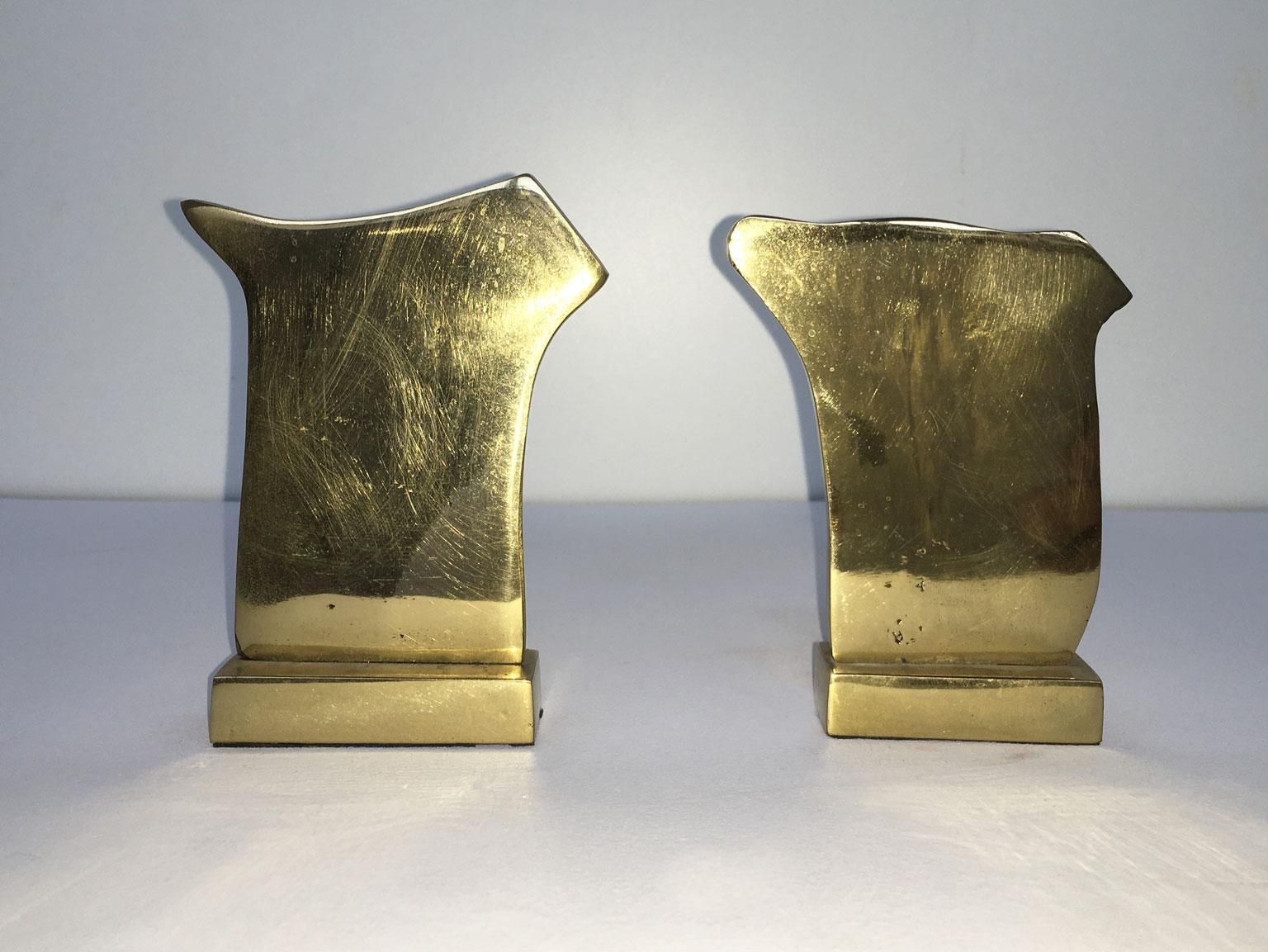photo vintage 1980 Italy Post Modern Bronze Abstract Sculpture Ottorino Tonelli Eva