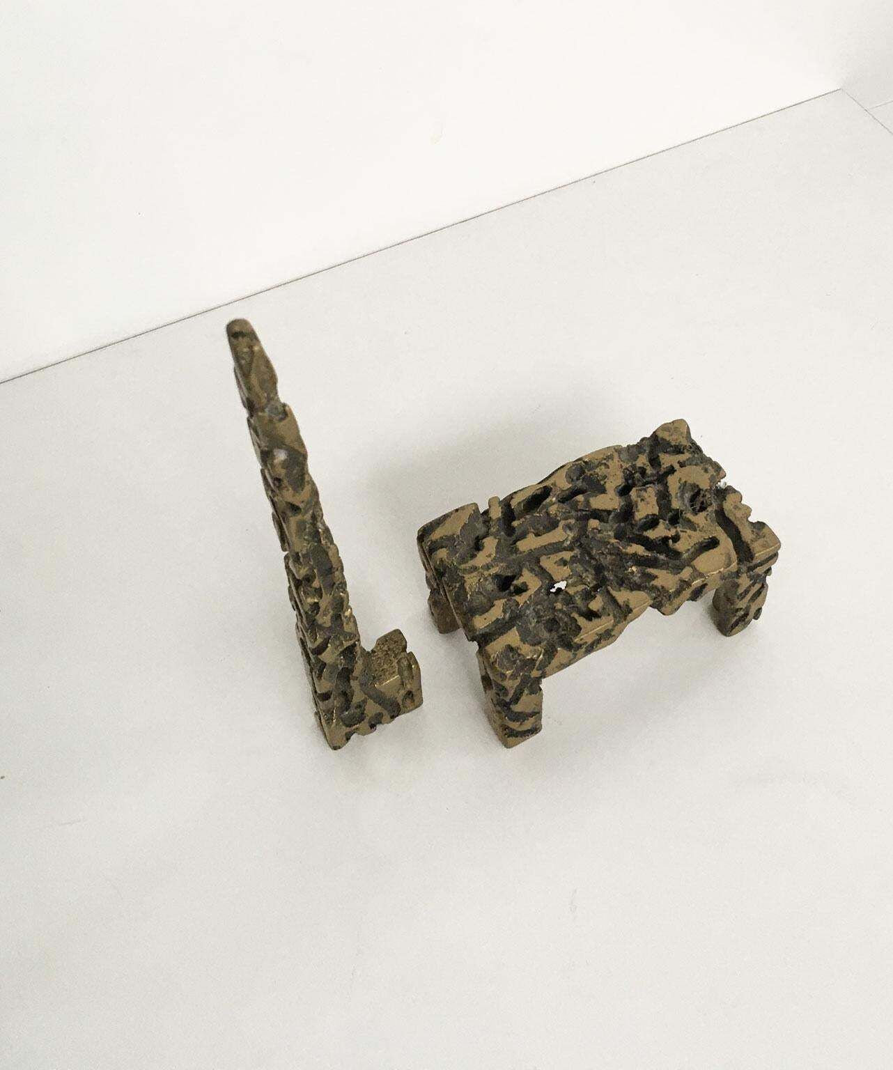 1980 Italy Bronze Abstract Sculpture By Urano Palma Simbiosi photo Art