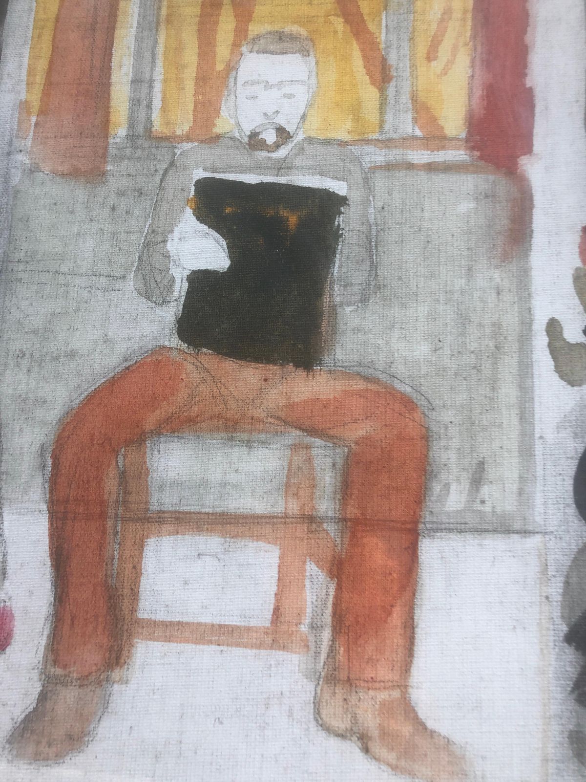 Jordi Curos Self Portrait Mixed Media Painting 1979 photo 300.0
