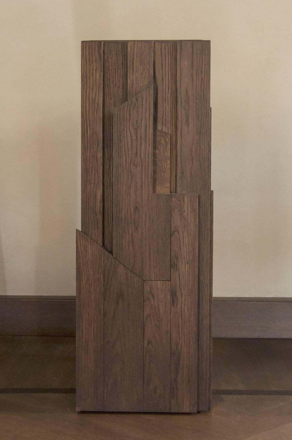 Italy Hand Carved Oak Wood Column In Post Modern Style photo Home Decor