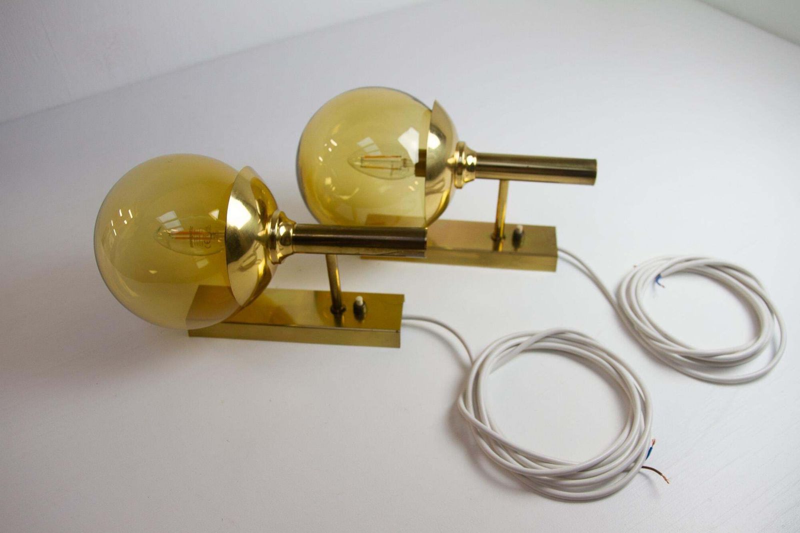photo vinterior Vintage Brass Sconces By Sv. Mejlstrøm For Mejlstrøm Belysning, 1960s. Set Of 2.