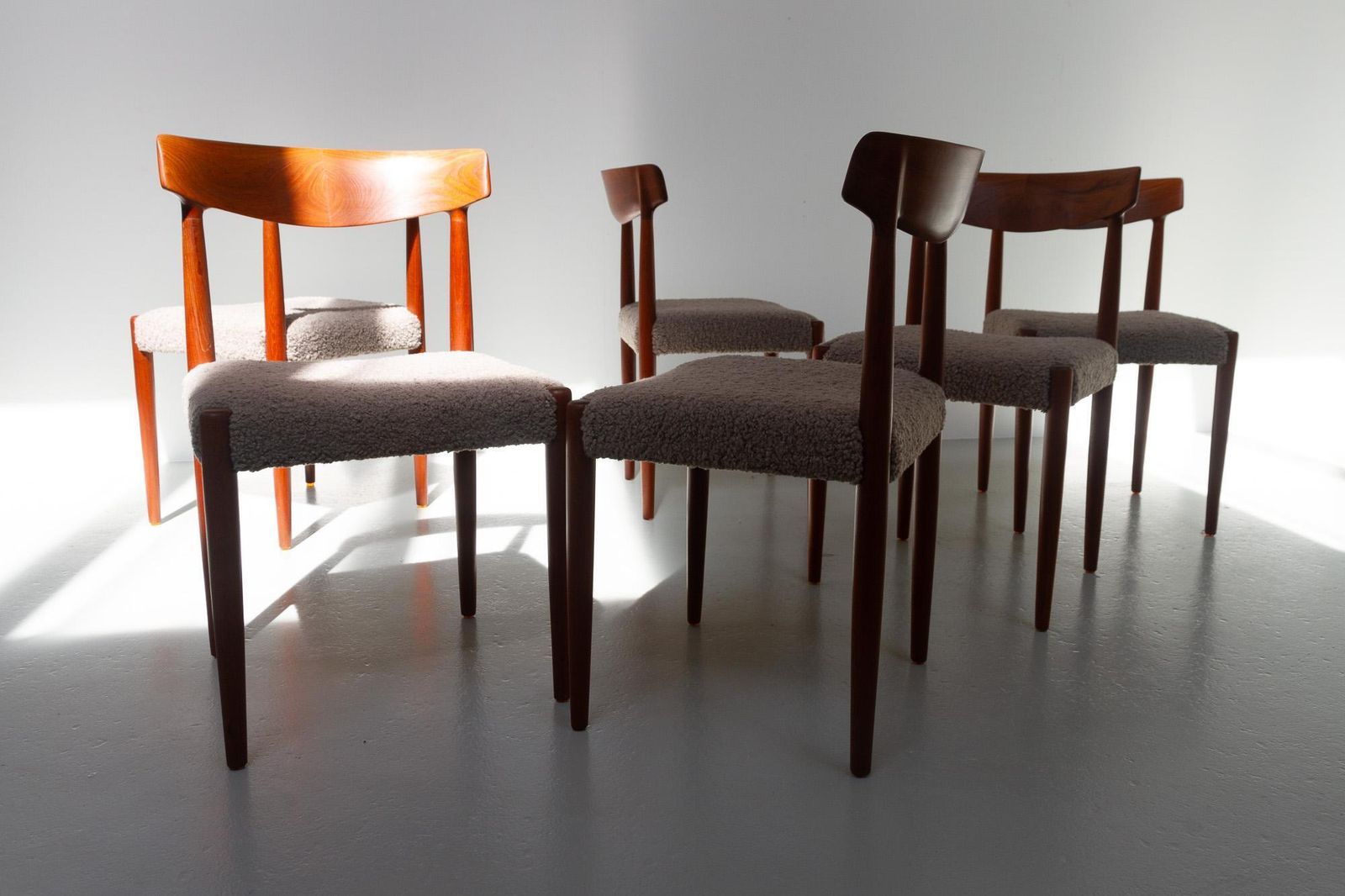 photo vintage Danish Modern Teak Dining Chairs By Knud Færch For Slagelse, 1960s. Set Of 6.