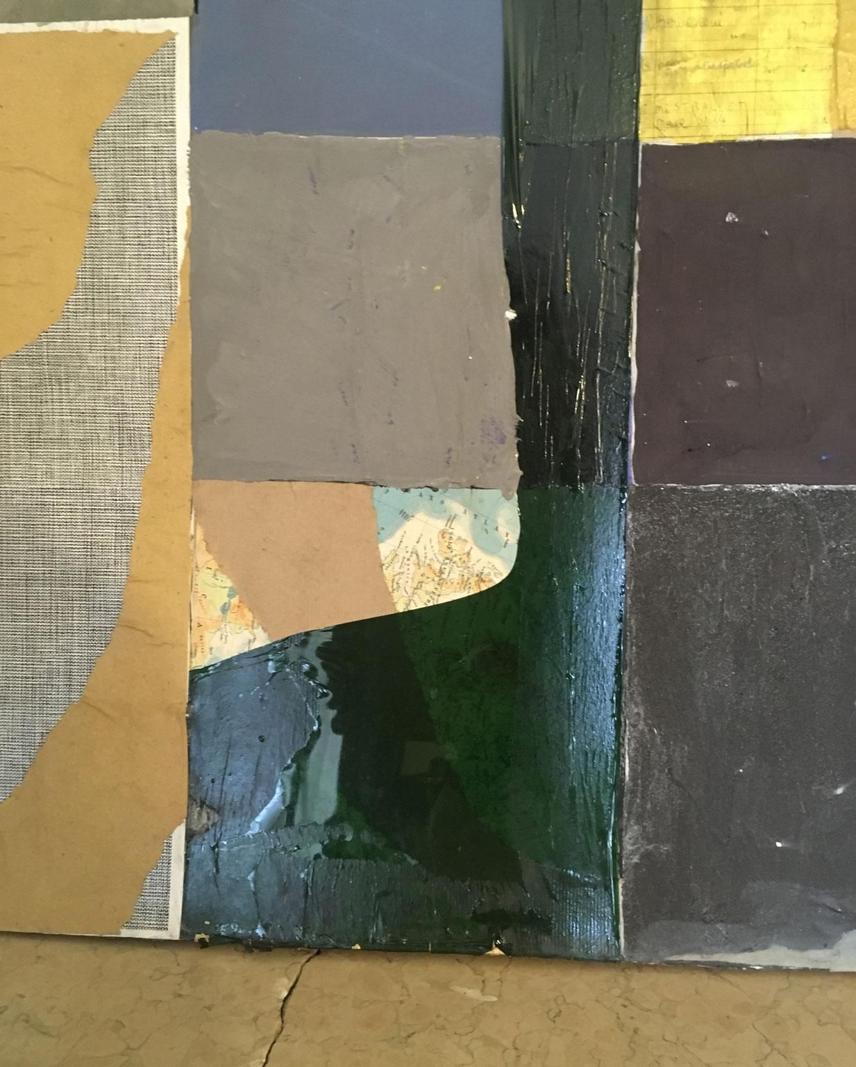photo vinterior 1960 Italy Abstract Painting And Paper Collage By Ermete Lancini