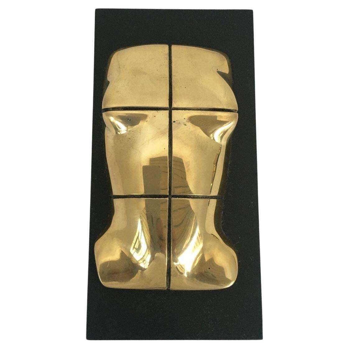 1980 Italy Bronze Abstract Sculpture Jiro Sugawara Orizzonte Maschile