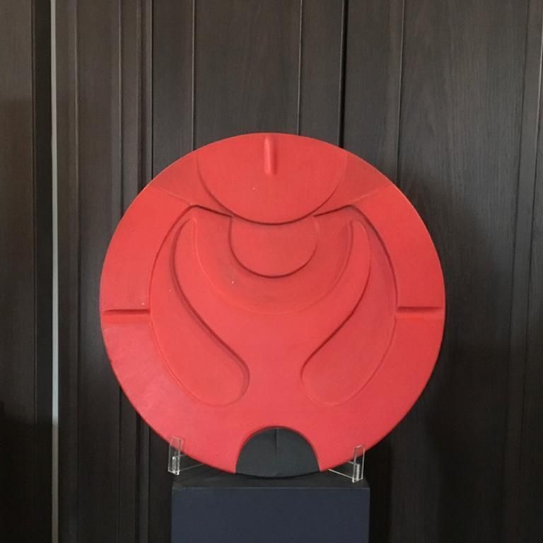 Italy Mid Century Modern Orange Terracotta Abstract Sculpture F Sartori Bowl photo furniture