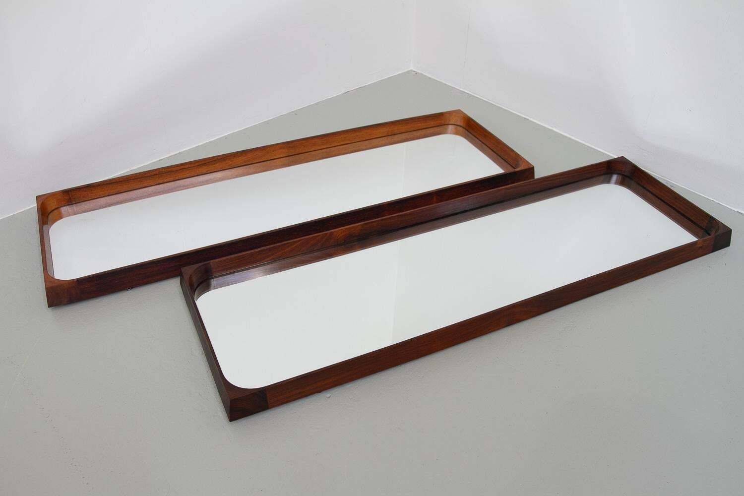 photo for sale Danish Modern Rosewood Mirrors By Niels Clausen For Nc Møbler, 1960s. Set Of 2.