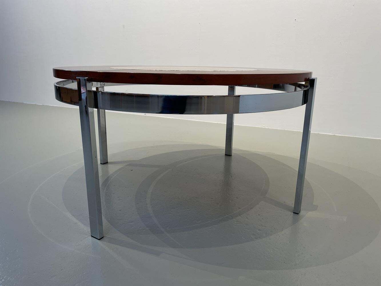 Danish Modern Round Rosewood And Marble Coffee Table By Bendixen Design, 1970s. photo Furniture